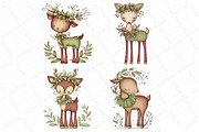 Whimsical Christmas Animals Clipart, an Illustration by DreamPrint404 (Thumbnail 5 of 6)
