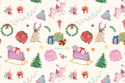 Watercolor christmas quirky holiday, an Object Graphic by Grace Noboa Illustrations (Thumbnail 5 of 20)