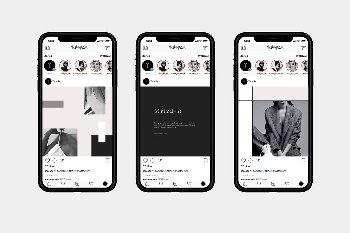 Essentialist Social Media Pack, a Social Media Template by T E M P L Y (Photo 4 of 12)