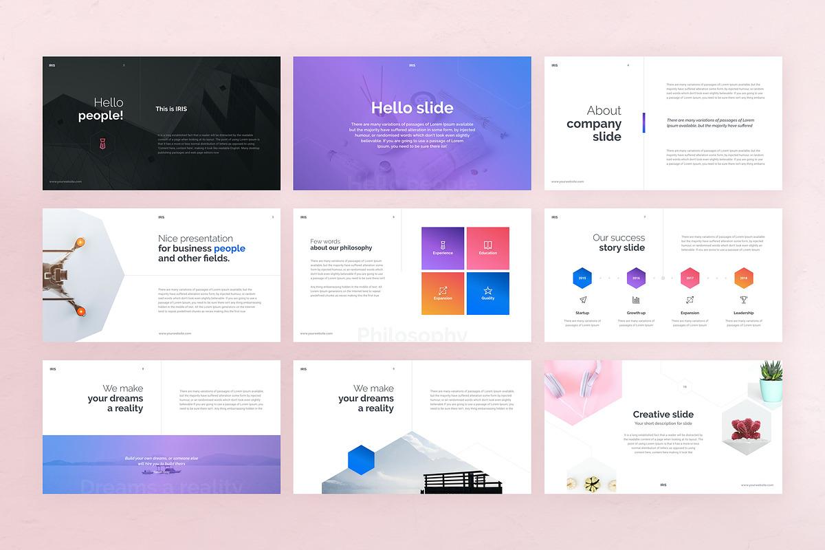 IRIS Creative PowerPoint Template, a Presentation Template by Vladislav Muslakov (Photo 5 of 15)