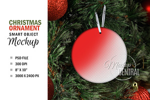 Christmas Tree Ornament Mockup