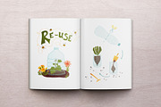Zero waste Reuse plastic bottle set, an Education Illustration by Tani Kuzminka (Thumbnail 2 of 4)