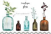 Tropical leaves old pharmacy bottles, an Illustration by marie dricot (Thumbnail 11 of 12)