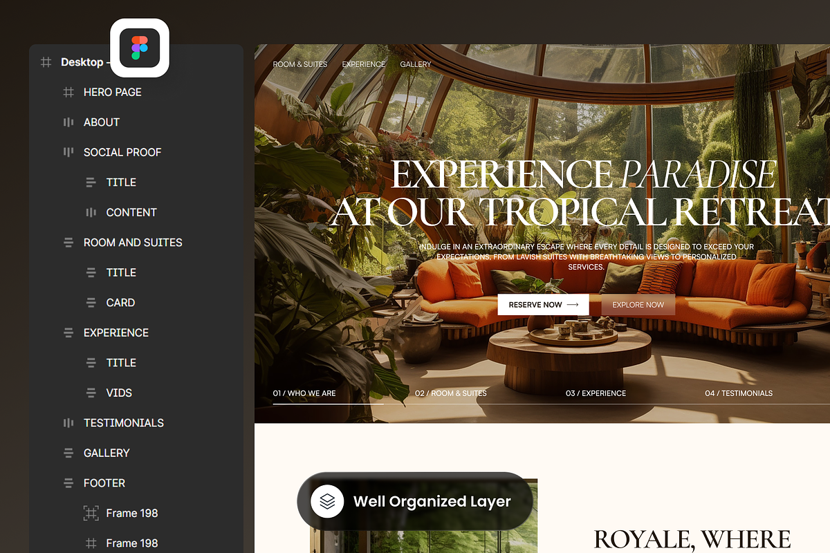 Royale - Luxury Hotel Landing Page, a Landing Page Template by SLAB! Design (Photo 3 of 4)