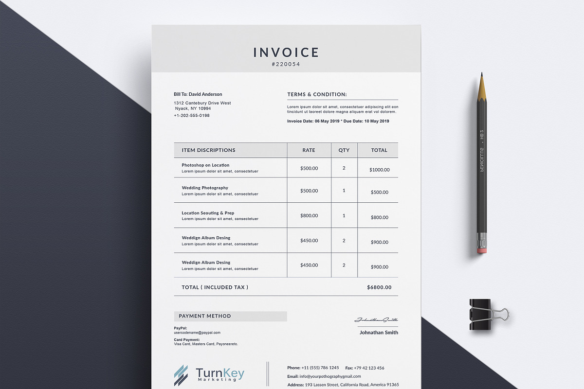 Invoice, a Stationery Template by TelaTemplates (Photo 10 of 10)