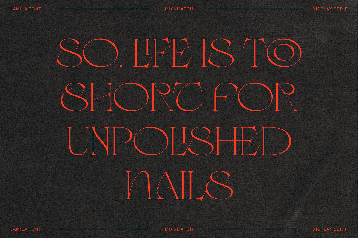 Jamila Stylist Display Serif, a Serif Font by RedyStudio (Photo 9 of 12)