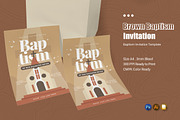 Brown Baptism Invitation, an Invitation Template by Esensifiksi.studio (Thumbnail 1 of 2)