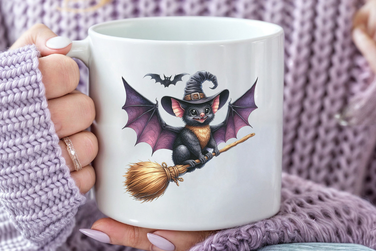 Watercolor Halloween Bats Clipart, a Seasonal Illustration by Rose Art (Photo 7 of 7)