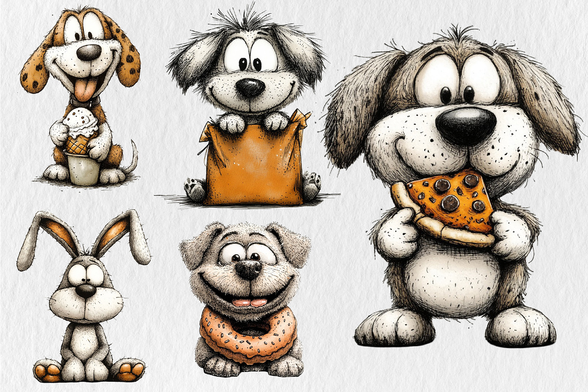 Funny Cute Dog Clipart, an Animal Illustration by Rose Art (Photo 3 of 5)