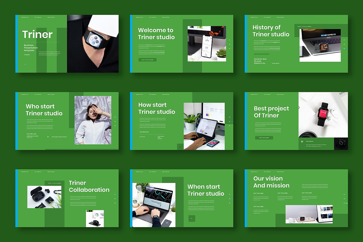 Triner – Business PowerPoint, a Presentation Template by Dens Creative Studio (Photo 2 of 6)