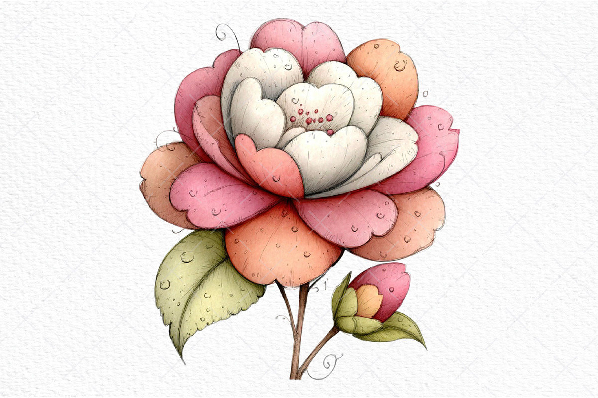 Whimsical Flowers Spring Clipart Png, an Illustration by Craft Nest (Photo 11 of 11)