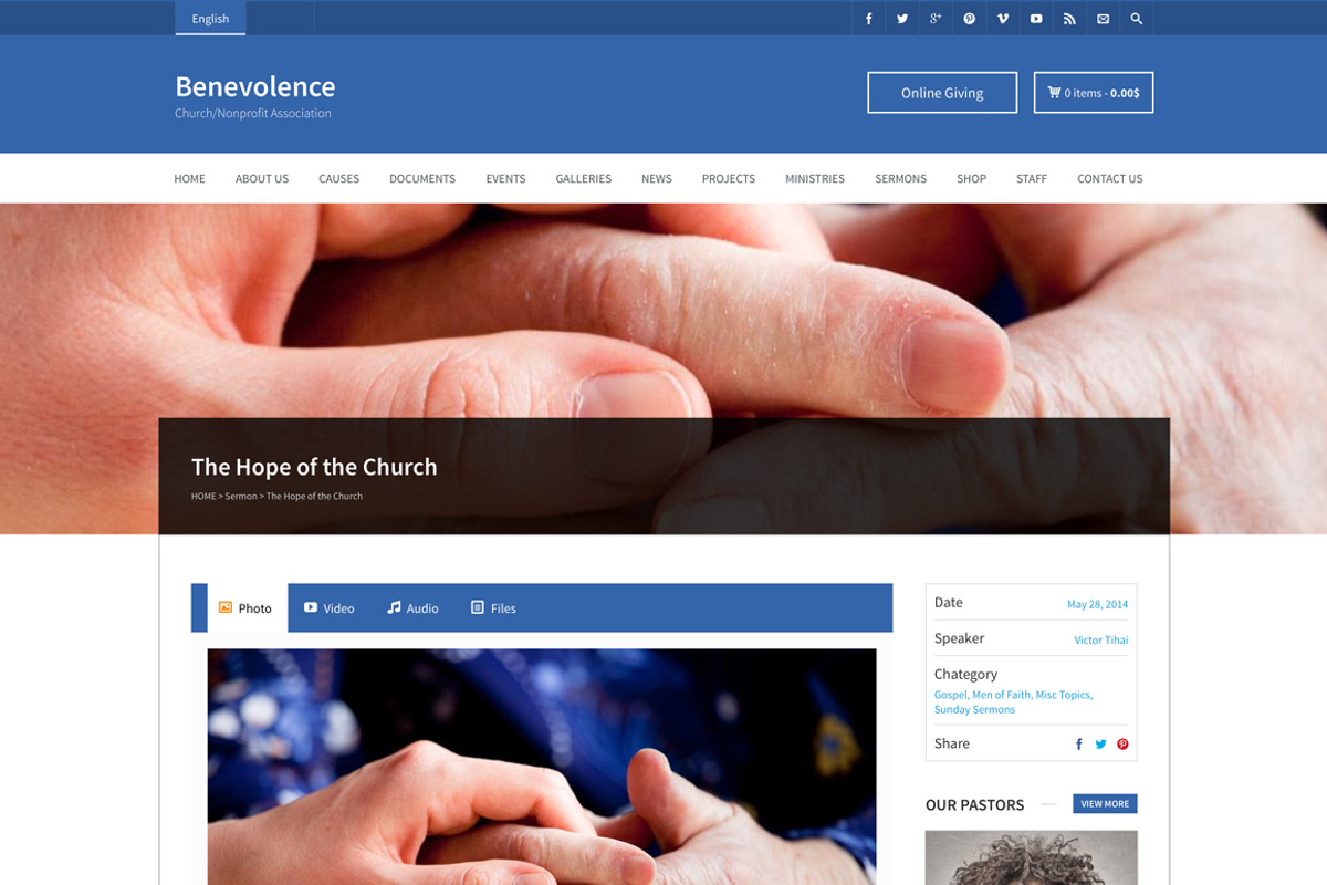 Benevolence - Church / Nonprofit, a WordPress Template by WPlook WordPress Themes (Photo 3 of 5)