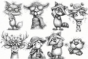 Whimsical summer Animals clipart, an Illustration by Designworld (Thumbnail 4 of 8)