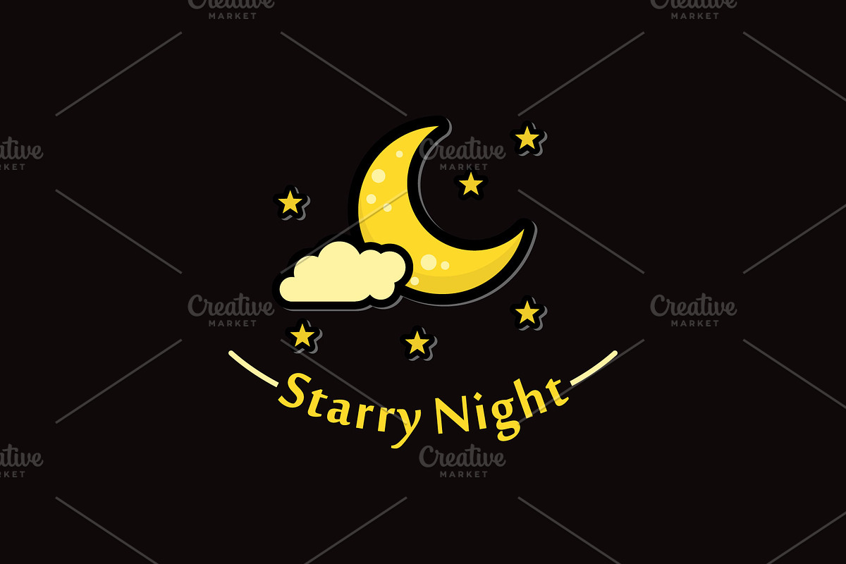 Night Logo Simple Vector, a Branding & Logo Template by Atlantis X Nurman Arbai (Photo 2 of 2)