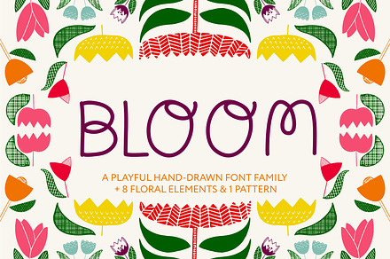 Bloom | A Playful Hand-Drawn Font