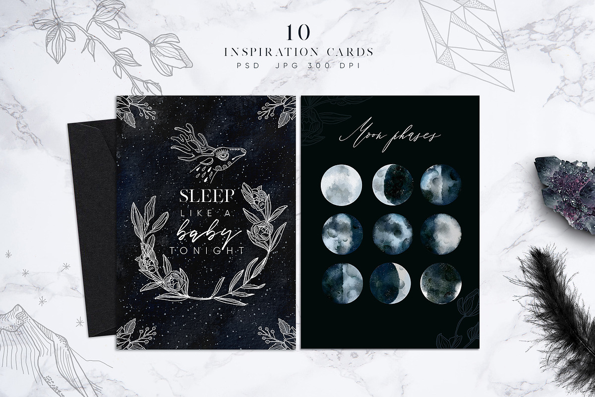 Lunare. Mysterious Graphic Set, an Animal Illustration by Muse Artist (Photo 10 of 16)