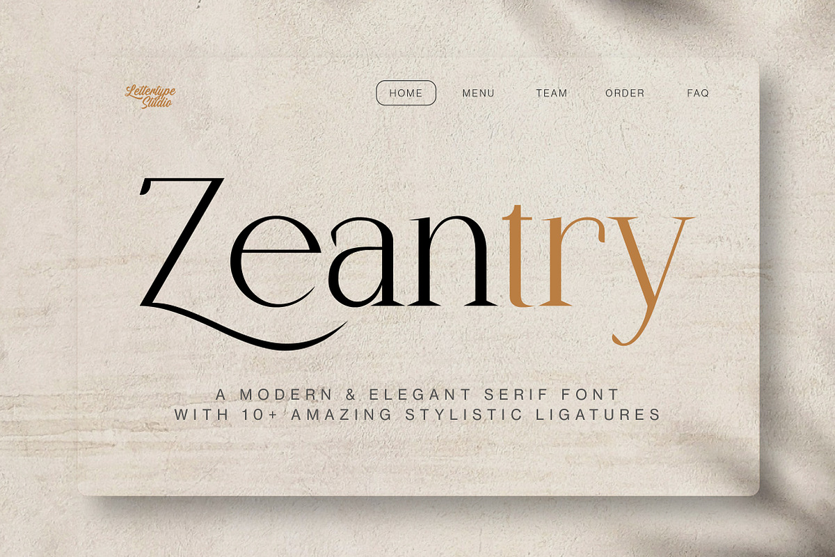 Zeantry a Modern & Elegant Serif, a Serif Font by Lettertype Studio (Photo 10 of 12)