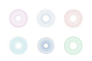 9 Geometric Line Ring Vector Bundle, a Decorative Illustration by yopie