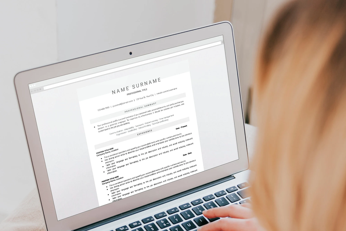 Clean Minimalist Resume Template, a Resume Template by OkiDocs Resume Templates (Photo 10 of 11)