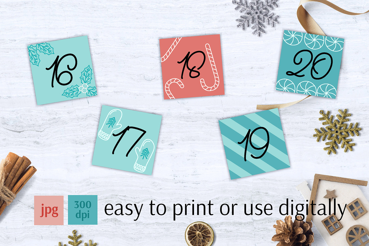 Xmas Advent Calendar | A4 Vertical, a Card Template by AnnaViolet_store (Photo 7 of 10)