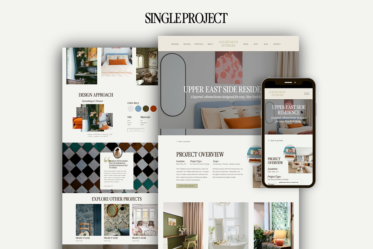 Interior Designer Website Showit, a Squarespace Template by Warmsoulgallery (Photo 6 of 16)