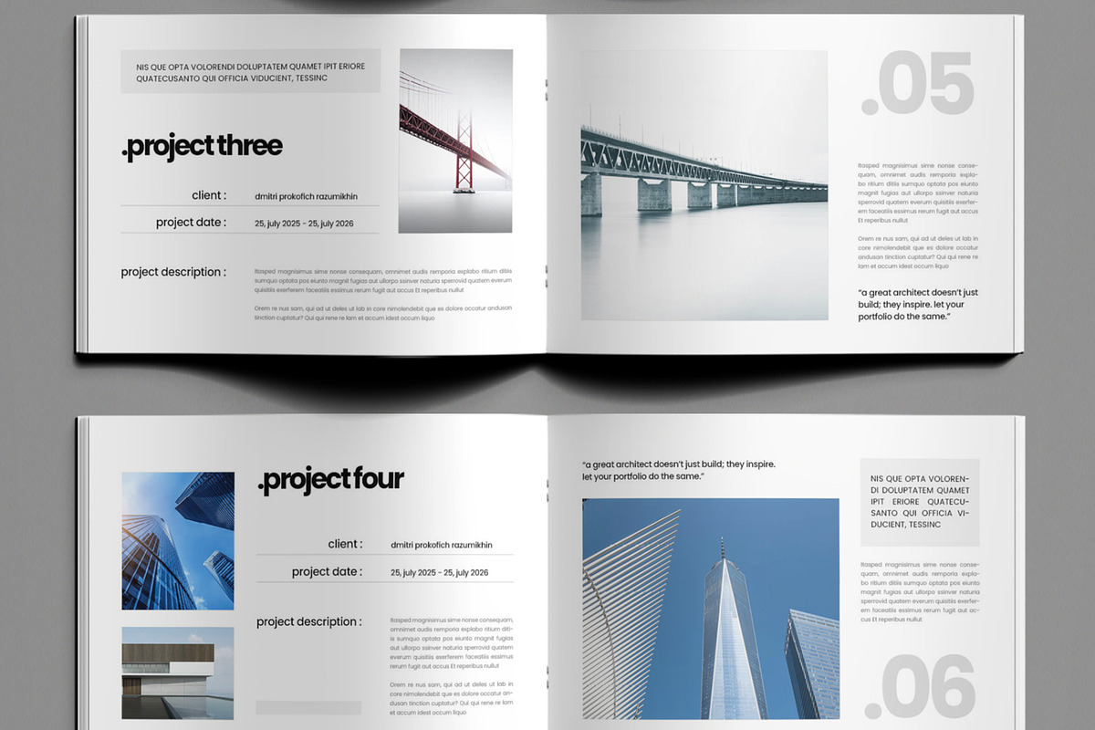 Architecture Portfolio Template, a Brochure Template by ContestDesign (Photo 5 of 5)