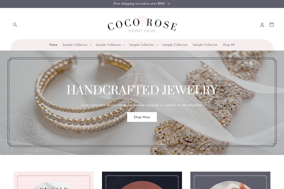 Coco Rose Pink Pretty Shopify Theme, a Shopify Template by Lavender Skye Studio (Photo 2 of 2)
