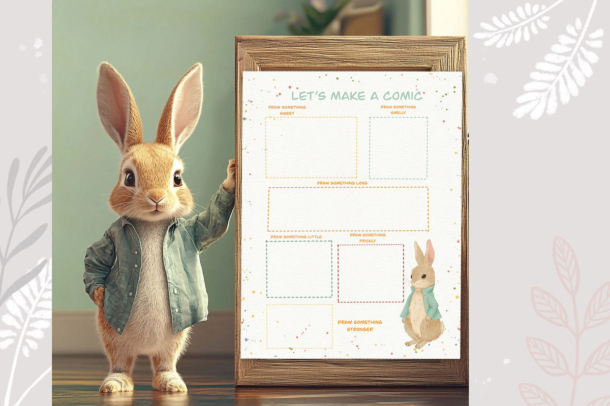 Peter Rabbit Game and clipart, an Education Illustration by AlenaVlasko stock Market (Photo 3 of 7)