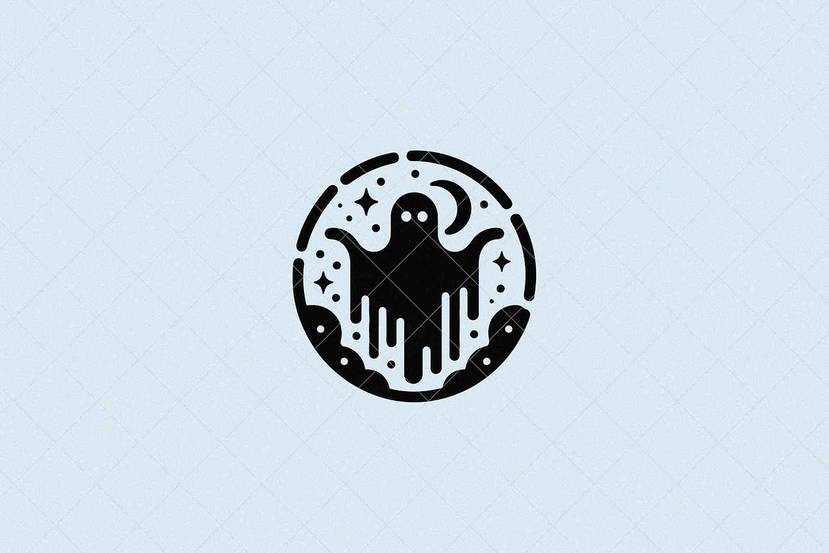Spooky Ghost Emblem, a Seasonal Illustration by Vectorium Studio (Photo 2 of 3)
