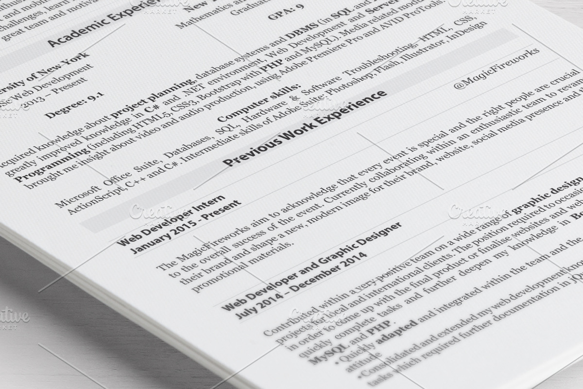 Kliner • Simple professional resume, a Resume Template by Dragoș Neagu (Photo 2 of 5)