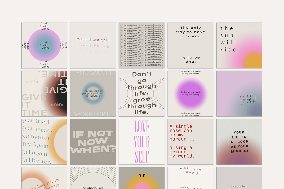 120 Aesthetic Instagram Quotes, a Social Media Template by TheFisherCreative (Photo 8 of 15)