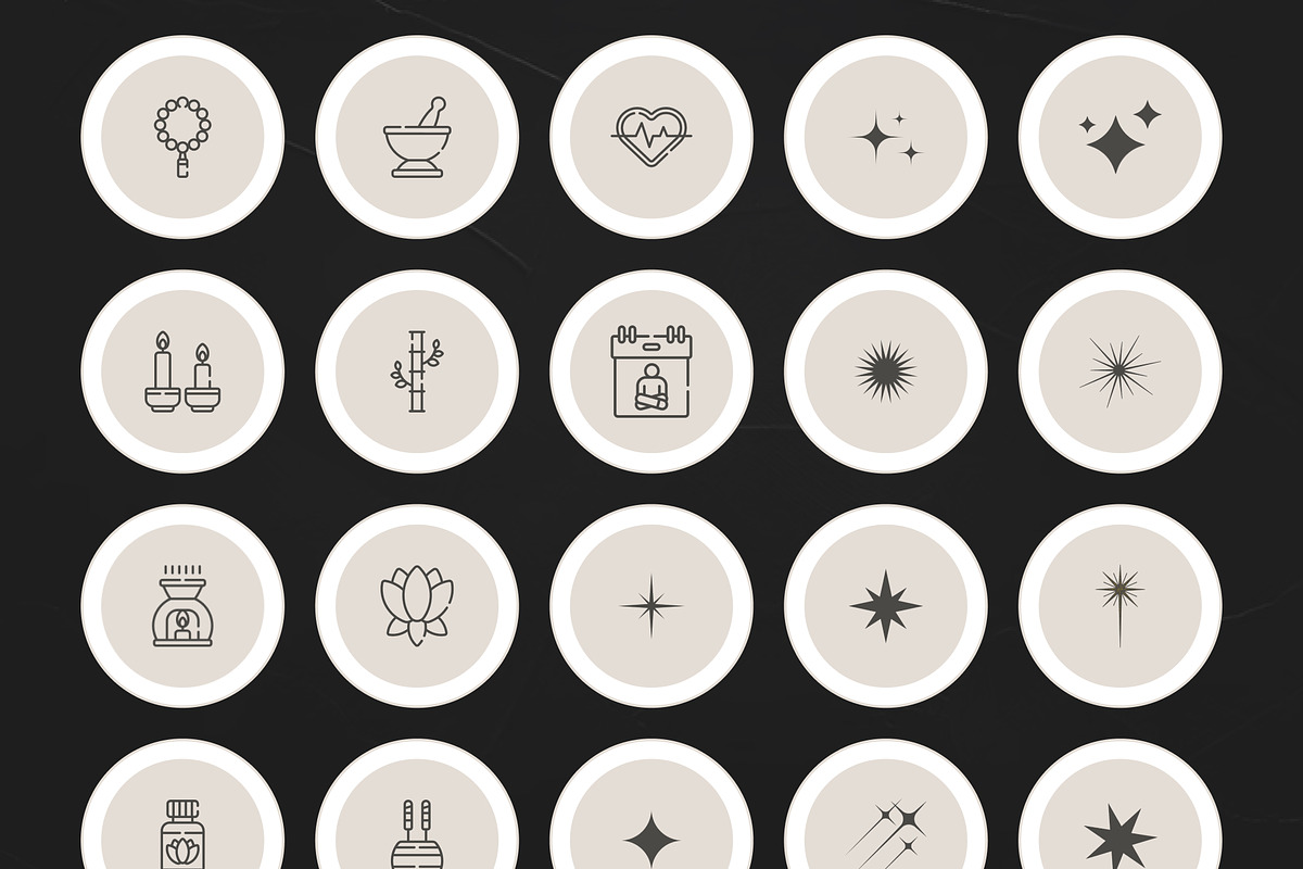 Yoga Instagram Highlight Covers, a Social Media Template by VeliusCreativeStudio (Photo 5 of 9)