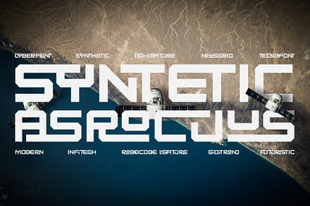 Syntetic Asrocuus Ligature Font, a Sans Serif Font by Erifqizefont