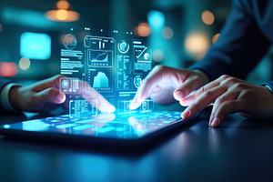 Interactive holographic digital inte, a Technology Photo by Perpis