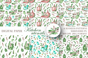 Kitchen watercolor set. Cookbook, an Illustration by SabinaWatercolorArt (Thumbnail 4 of 16)