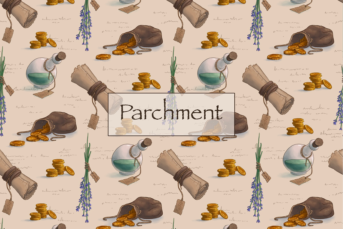 Fantasy Market Repeat Pattern, a Pattern Graphic by Forest Lily (Photo 5 of 11)