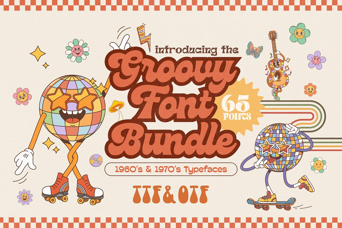 The Groovy Font Bundle - 65 Fonts!, a Script Font by HipFonts (Photo 1 of 12)