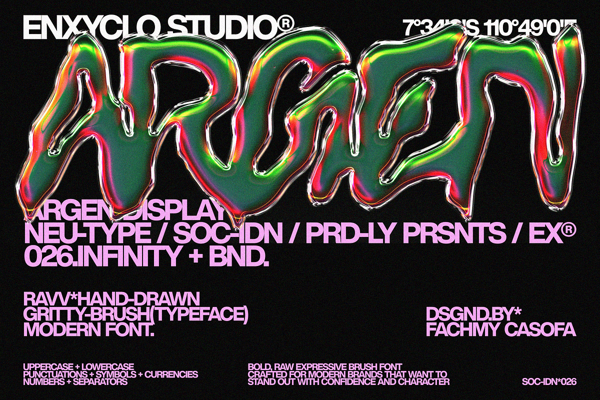 ARGEN — Raw Expressive Gritty Font, a Handwritten Font by Enxyclo Studio (Photo 1 of 14)