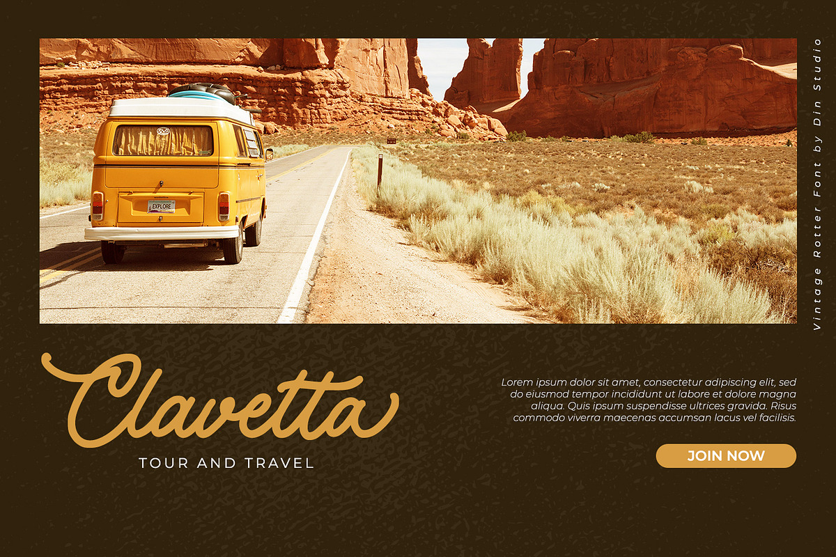 Vintage Rotter, a Script Font by Vintage Division (Photo 3 of 10)