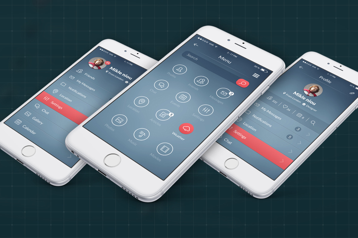 Mobile and Tablet UX UI kit, an UI Kit Template by Alireza Farzad (Photo 4 of 15)