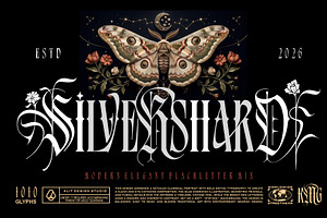 Silver Shard Typeface, a Blackletter Font by alit design