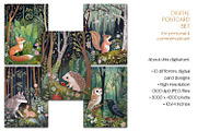 The Friendly Forest Postcard Designs, an Animal Illustration by The Dutch Lady Designs (Thumbnail 7 of 7)