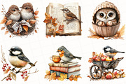 Watercolor Autumn Birds Clipart, an Illustration by OK Design (Thumbnail 3 of 5)