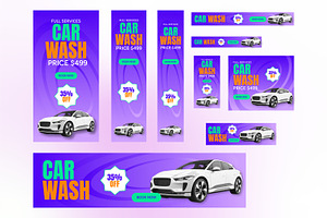 Car Washing Web Banner Ads Template, an UI Kit Template by CreativeShaper