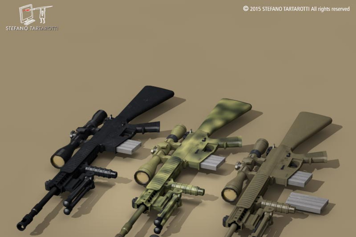 Mk12 sniper rifle, an Object 3D Model by Tartino 3D models (Photo 2 of 7)