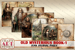 Old Mysterious Book Junk Journal-1