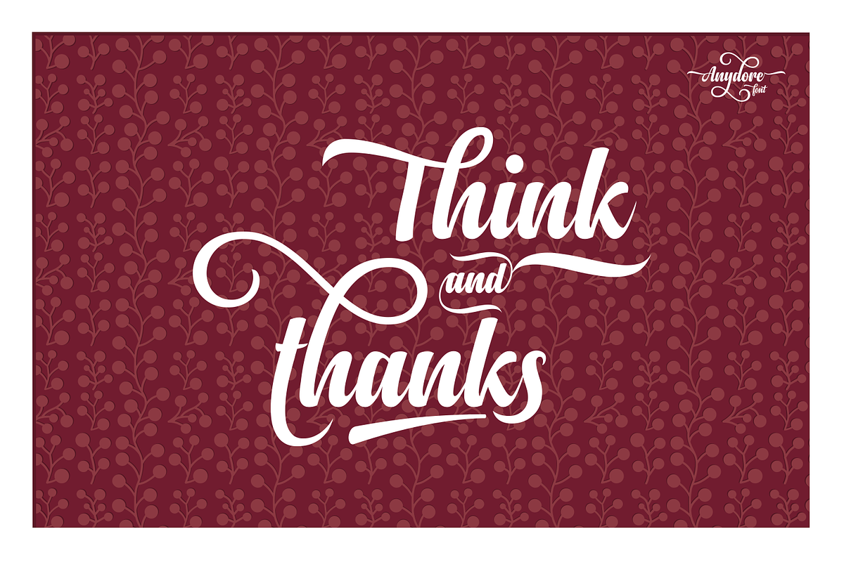 Anydore, a Script Font by 7NTypes (Photo 6 of 6)