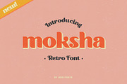 Moksha Font - Retro Style, a Handwritten Font by MDG (Thumbnail 1 of 13)