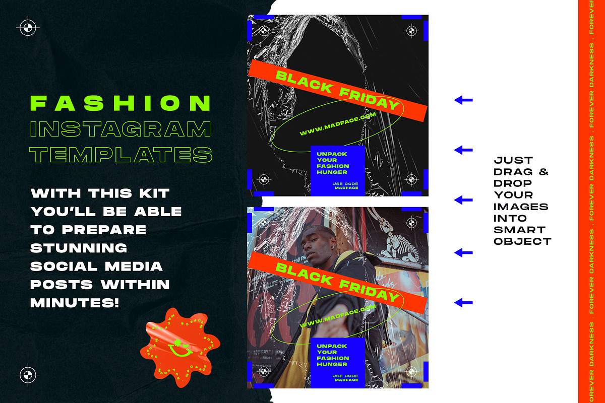 Madface - Instagram Posts&Stories, a Social Media Template by Andrew Skoch Design (Photo 6 of 8)