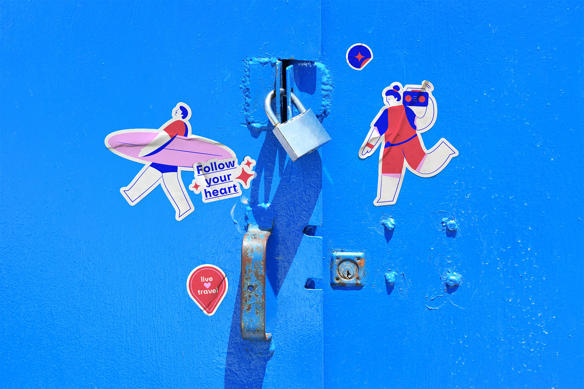 Summer activities sticker pack